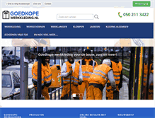 Tablet Screenshot of goedkope-werkkleding.nl